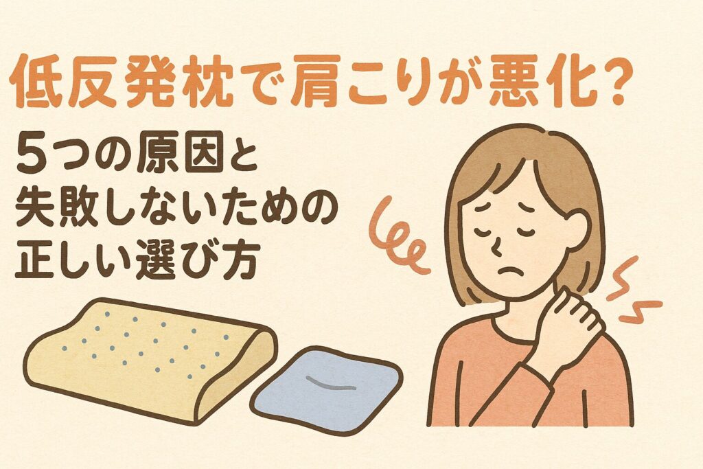 低反発枕で肩こりが悪化？5つの原因と失敗しないための正しい選び方